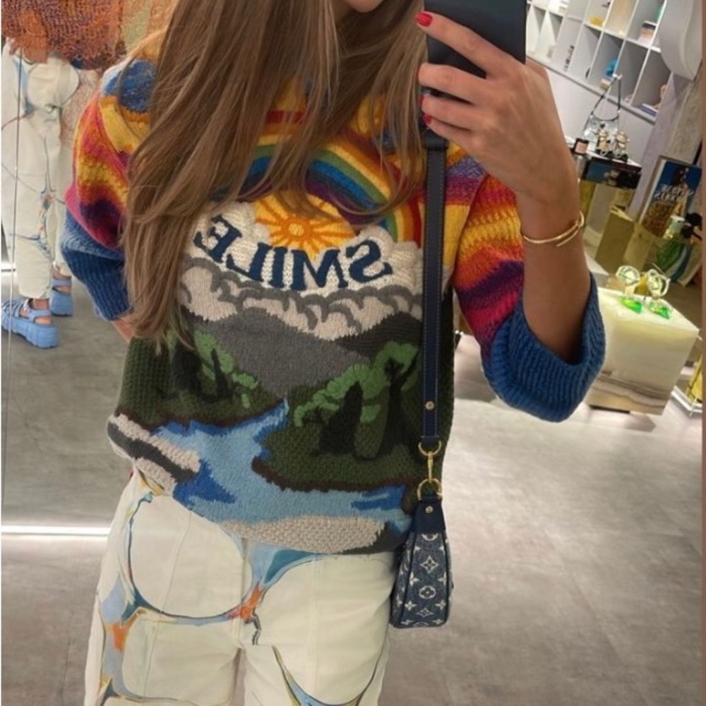 Stella smile rainbow sweater